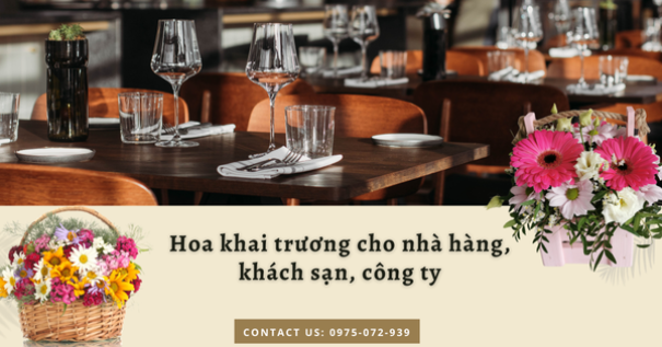 Hoa khai trương tại Bình Dương cho nhà hàng, khách sạn, công ty