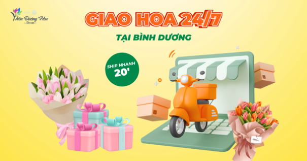 Giao hoa 24/7 tại Bình Dương – Đặt hoa nhanh, ship liền trong 20 phút