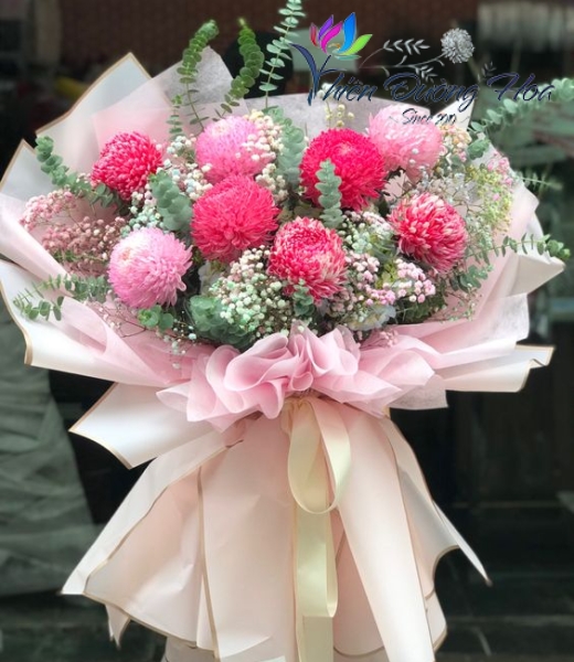 Bó hoa cúc mẫu đơn - MĐ 01