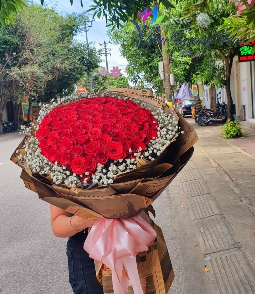 Bó hoa - Say đắm 99 bông hồng.